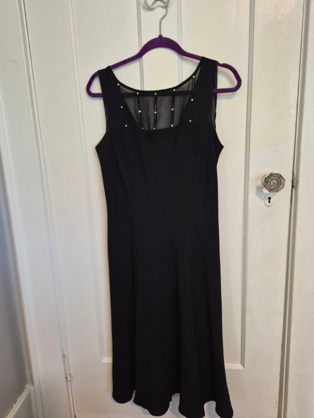 L Black Dress with Rhinestones